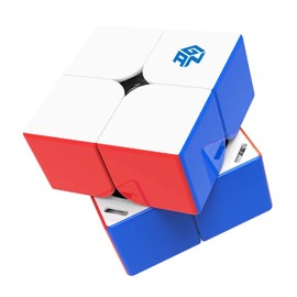 CuberShop GAN 251 M Leap UV Coated, Best 2X2 Magnetic Mini Speed Cube for Professional Cubers, Puzzle Toys with Extra GES & 63 Magnets(UV Surface&Primary Internal)