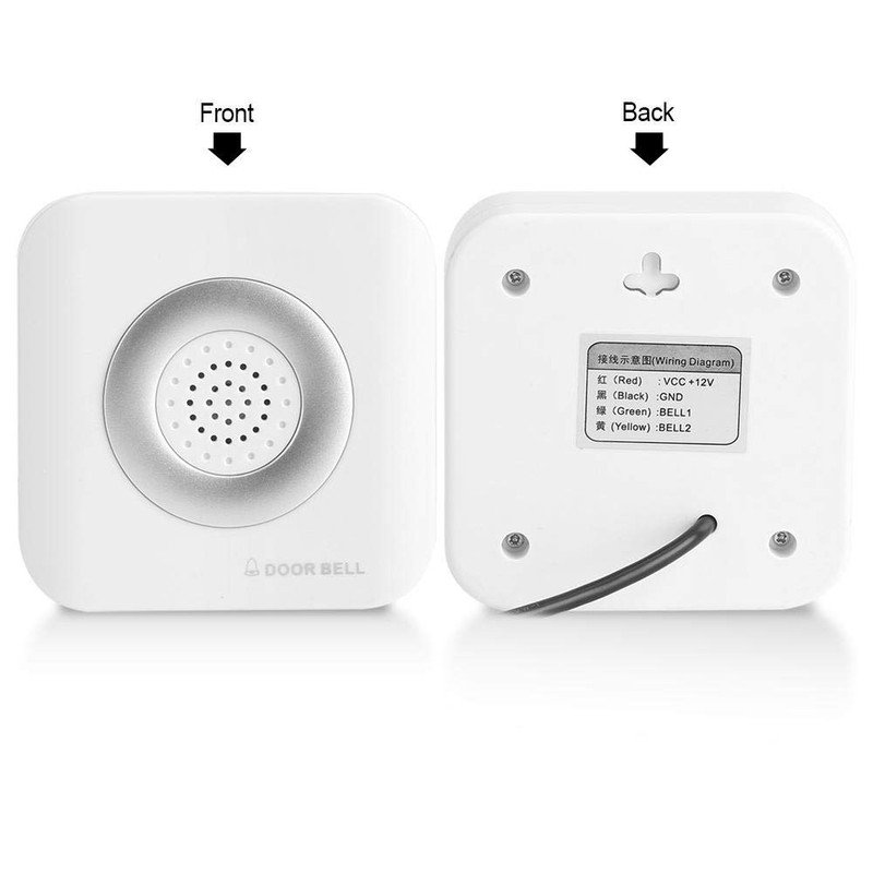 DC 12V Wired Doorbell Chime,Door Bell Alarm Wall-Mounted Door Chime