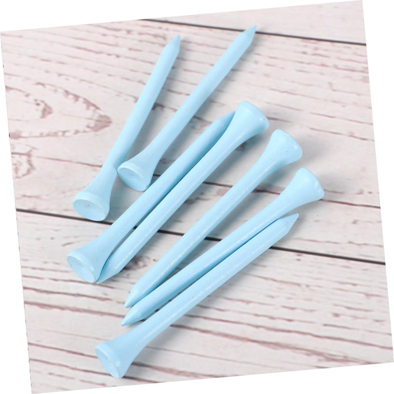 Outanaya 100pcs Long-Lasting Yards Tees Wooden Golf Tees Reduces Friction