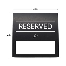 Reserved For Table Signs 20 Pack | Table Tent Place Cards for Weddings, Restaurants, Events
