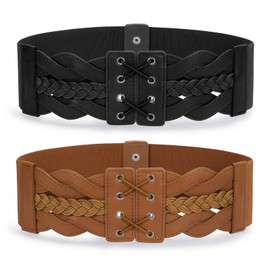 JASGOOD Women Wide Elastic Dress Belt Fashion Stretchy Waist Belt