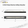 Partsam 4pcs 6" White 12 Led Utility Strip Light Boat
