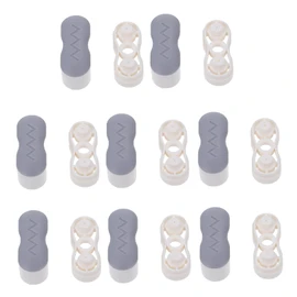 WOONEKY 8pcs Slip Toilet Seat Cushioning Pads Durable Gaskets for Noise Reduction Stability Upgraded Design for Comfortable Use and Easy Installation