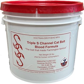 Generic Triple S Catfish Bait 20# Pail - Blooded Formula - Formerly Sonnys Super Sticky, Brown