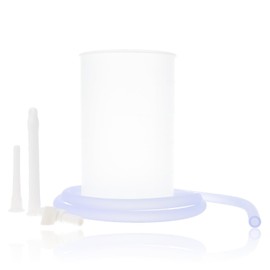 Horn Medical Enema Cup for Intestinal Cleansing or Vaginal Irritation, Easy to Use for Self-Use, Plus Intestinal Tube (1 Litre)