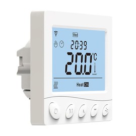 Smart Control, Electric Heating Thermostat, White, Weekly programmable Voice Control, Multifunctional with 3.2inch LCD, Weather Forecast for Home (Type 3)