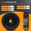 AR-PRO (2-Pack) 10" Flat Free Solid Tire and Wheel -