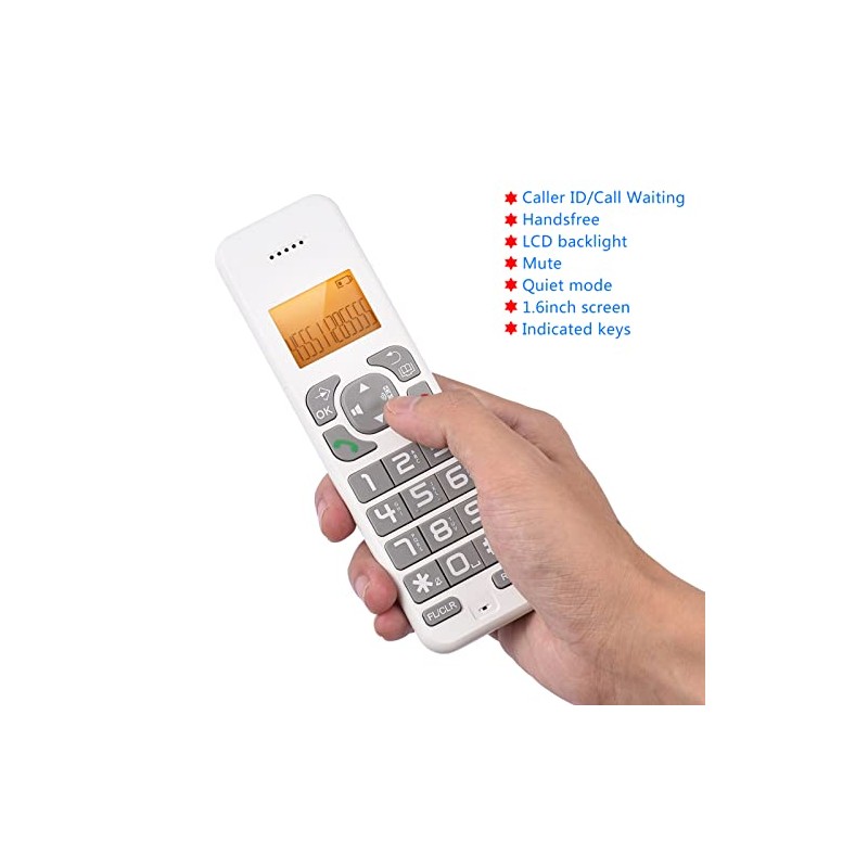 Mingzhe D1102B Teléfono inalámbrico con contestador automático Identificador de llamadas/llamada