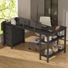 Lufeiya L Shaped Gaming Desk with Drawers & Storage Shelves,