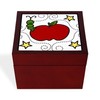 CafePress Apple And Worm Memory Keepsake Jewelry Box, 5"x5"x3.75"