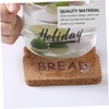 Ciieeo 1set Wooden Cup Pads Heat Resistant Cork Coasters Bread