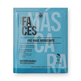Natura Faces Mascarilla Facial Hidratante, Doble Ácido Hialurónico, Vegana, 20 ml Paquete de 5 sobres