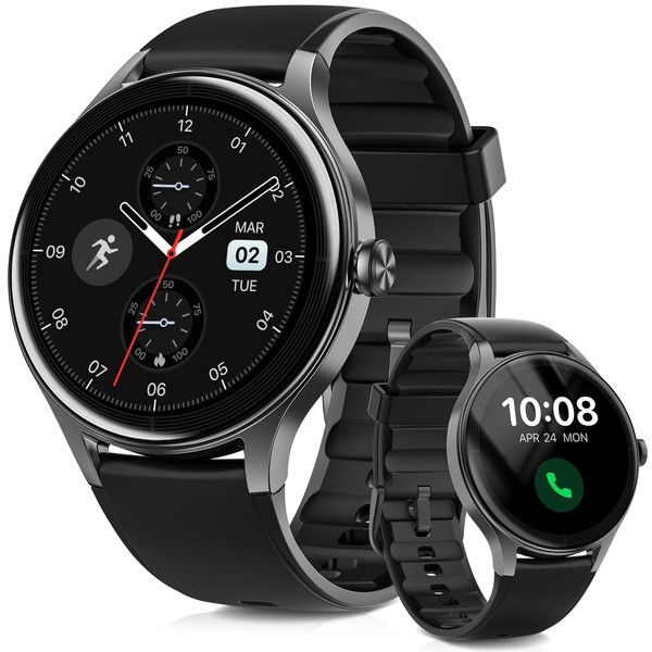 BlazeChip Dr06 Smartwatch, Men's, Round Shape, 1.27 Inches, Standby for