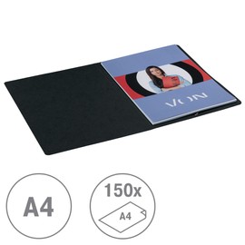 VON Leitz 30112099 Pack of 10 A4 Folder with Elastic Band, with Modern Von Print, for School and Home, Multicoloured, Pack of 10