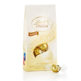 Lindt LINDOR White Chocolate Truffles, White Chocolate Candy with Smooth, Melting Truffle Center, Great for gift giving, 8.5 oz. Bag (6 Pack)