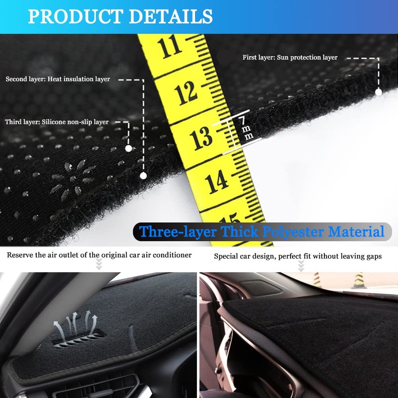 YOFAMO Dashboard Cover Dash Cover Mat Pad Carpet Custom Fit