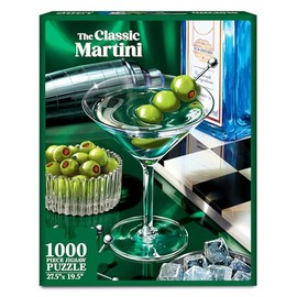 Jigsaw Puzzle 1000 Pieces - The Classic Martini, Cocktail Puzzle for Adults with Full-Size Poster, Vibrant Art, Brain-Boosting Fun for Adults, Gifts for Cocktail Lovers, Finished Size 27.5" x 19.5"