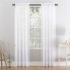 Megachest a pair of slot top voile curtains (Pure White,