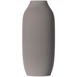 3D Vase Stella Decorative Vase L 30 cm Floor Vase Vase Pampas Grass Dried Flowers Light Grey