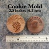 Fun Food Tools, Wood Cookie Stamp, 2.5 Inch (Pine Cone