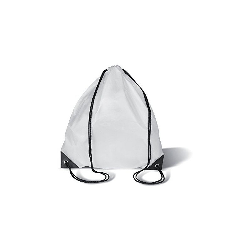 Backpack with Drawstring - White