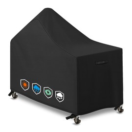 EZ-DONGTENG Heavy-Duty 600D Grill Cover fit for 60 Inch Kamado Ceramic Grill and Other Ceramic Barbecue Grills with Offset Table, 60" L x 30" D x 50" H