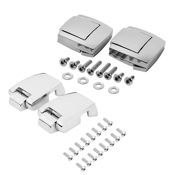 WOWTK Tour Pack Latches+Hinges,Razor Chopped King Luggage Hinges Latches for