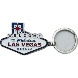 Las Vegas Blue Sign Keychain