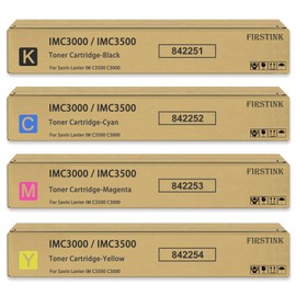 FIRSTINK High Yield IM C3000 IM C3500 Toner Cartridges [ 31,200 Pages] 842251 842252 842253 842254 IMC3000 IMC3500 Toner Cartridge Compatible for IM C3500 IM C3000 Printer