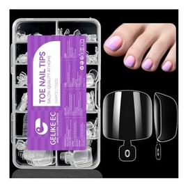 gelike ec 240 Puntas Cuadradas Para Uñas De Los Pies: Uñas De Gel Transparente Y Suave, Ideales Para Amantes Del Bricolaje, Para Salones De Bricolaje 