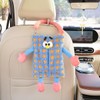 AIMALL Cute Monster Stripe Plaid Car Tissue Holder, Plush Backseat