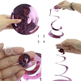 40th Birthday Hanging Swirl Decorations,Forty Year Old Foil Streamers Ceiling Hanging Whirls 40 Birthday Anniversary Party Decorations,Pack of 20