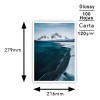 100 Hojas Carta Papel Fotográfico Glossy Brillante 120g Blanco