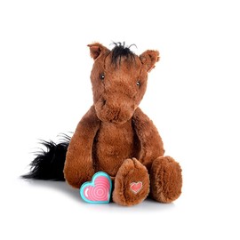 My Baby's Heartbeat Bear Recordable Stuffed Animals 20 sec Heart Voice Recorder for Ultrasounds and Sweet Messages Playback, Perfect Gender Reveal for Moms to Be, Horse