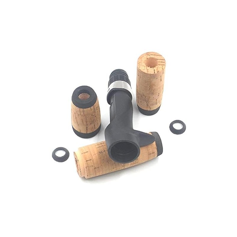 zalati Fishing Rod Handle Kit Cork Split Grip with Tackle