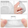 Tvoip 100Pcs White Non-Woven Sanitary Headphone Ear Cover, Disposable Super