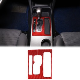 Aunginsy Center Console Gear Shift Panel Cover Cup Holder Trim Compatible with Toyota Tacoma 2006-2015 Carbon Fiber Gear Shifter Console Anti-Scratch Panel Frame Decorative Sticker Protect Accessories