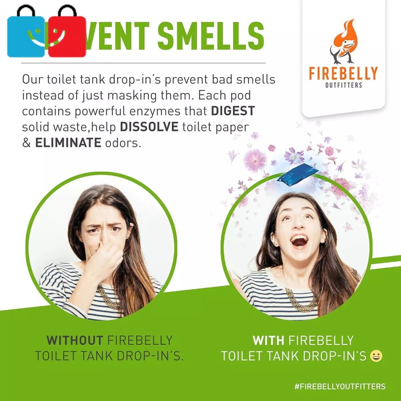 Firebelly Outfitters RV Holding Tank Deodorizer, Septic Tank Treatment, 20