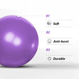 Exercise Ball Small,Pilates Ball 9 Inch Core Ball,Small Exercise Ball with Pump,Barre Ball,Mini Bender Ball, Pilates, Yoga, Workout, Bender, Core Training and Physical Therapy