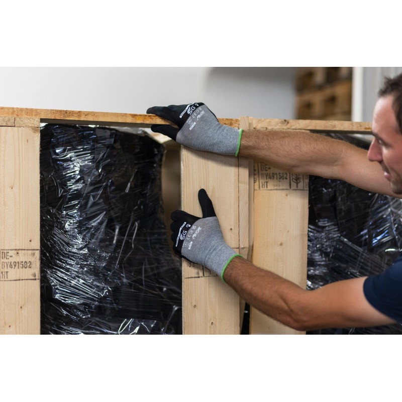 Towa SG A187 Gloves Size 7/S Nitrile Coating Black/Grey