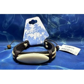 California Republic Leather Hand Made Brown DIY TRIBAL XXX Bracelet Adjustable