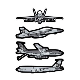 PatchOps F/A 18 Hornet and KC-135 Stratotanker Vinyl Decal Stickers You Get All 4 Decals L