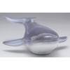 Arita Pottery Kitagawa Bisho Kiln Whale Figurine, Gray