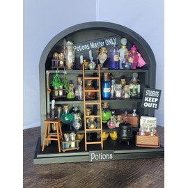 Potion Masters Closet Diorama Kit - 1:6 Scale MiniVerse Make It Mini Potions Display - Stand or Hang on Wall. Accessories Included to Make it Yours