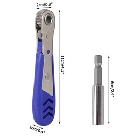 Right Angle Magnetic Screwdriver, Mini Ratchet Wrench with 20 Screwdriver Bits Set for Tight Spaces, Bike