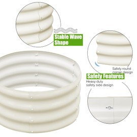 SnugNiture SnugNiture 2x2x1ft Round Galvanized Raised Garden Bed Kit Outdoor, Metal Planter Box for Planting Plants Vegetables, White