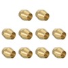 PATIKIL 1/8" ID Compression Sleeve Ferrules, 10 Pack Brass Sleeve