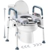 Toilet Seat Riser for Seniors, Adjustable Height & Width, 400lb