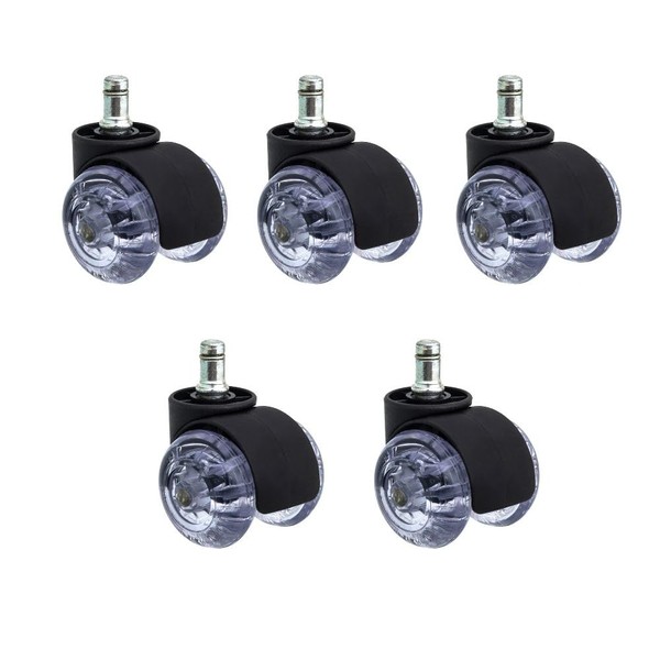 2 inch Office Chair Wheels – Smooth & Silent Gel/Silicone