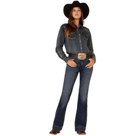 Wrangler Women's Retro High Rise Trouser Jean Sara 25W x 32L